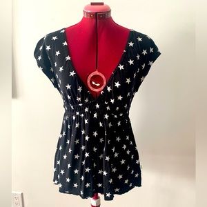 Y2K PLUNGING STAR TOP